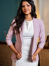 Basic Lapel Collared Blazer - Lavendar